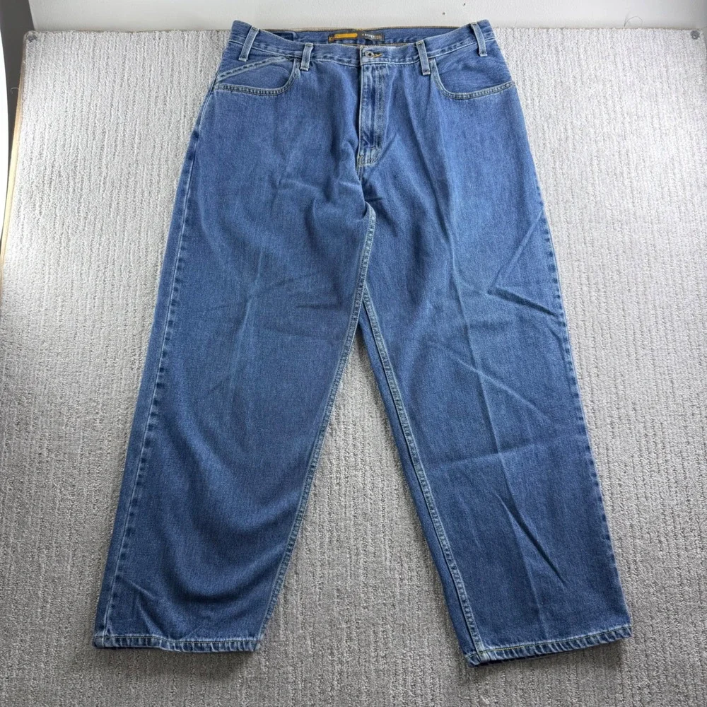 Levi's SilverTab Baggy Fit Jeans Mens Size 36x30 Blue Denim 100% Cotton